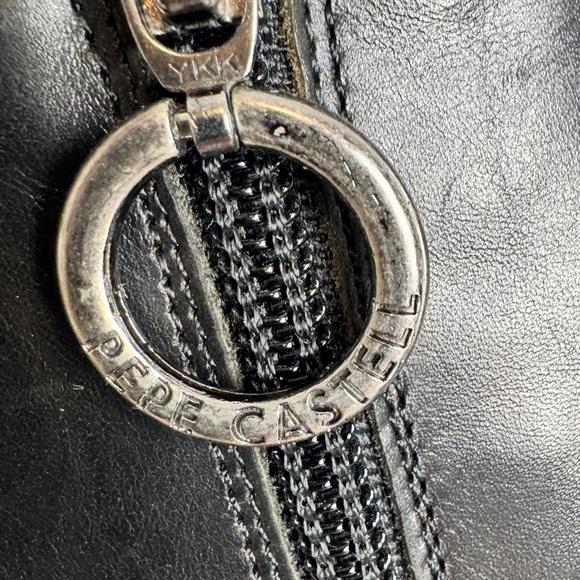 Vintage Pepe Castell Black Leather Knee-High Boots size 39 - Picture 6 of 7